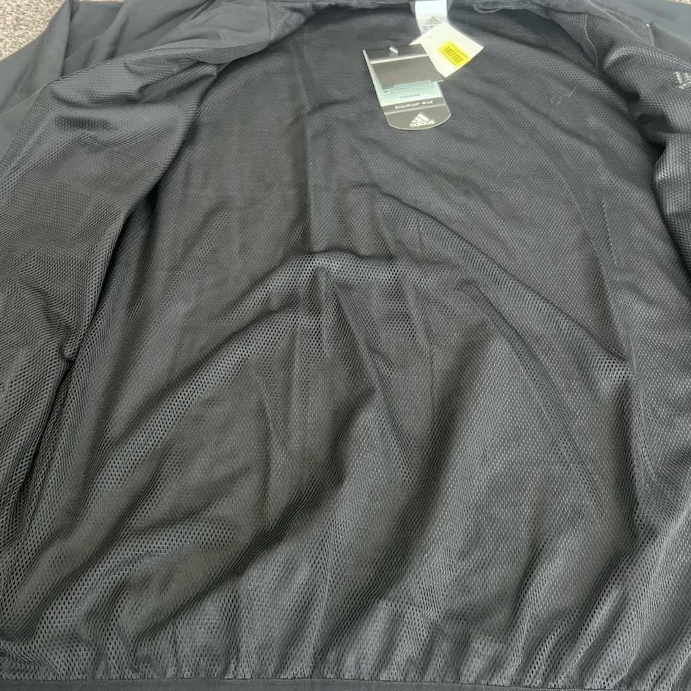 NWT! Adidas Vintage Men’s Black Climaproof Wind Training Zipup Jacket Size Large - Picture 5 of 9